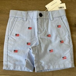Toddler shorts with us flags